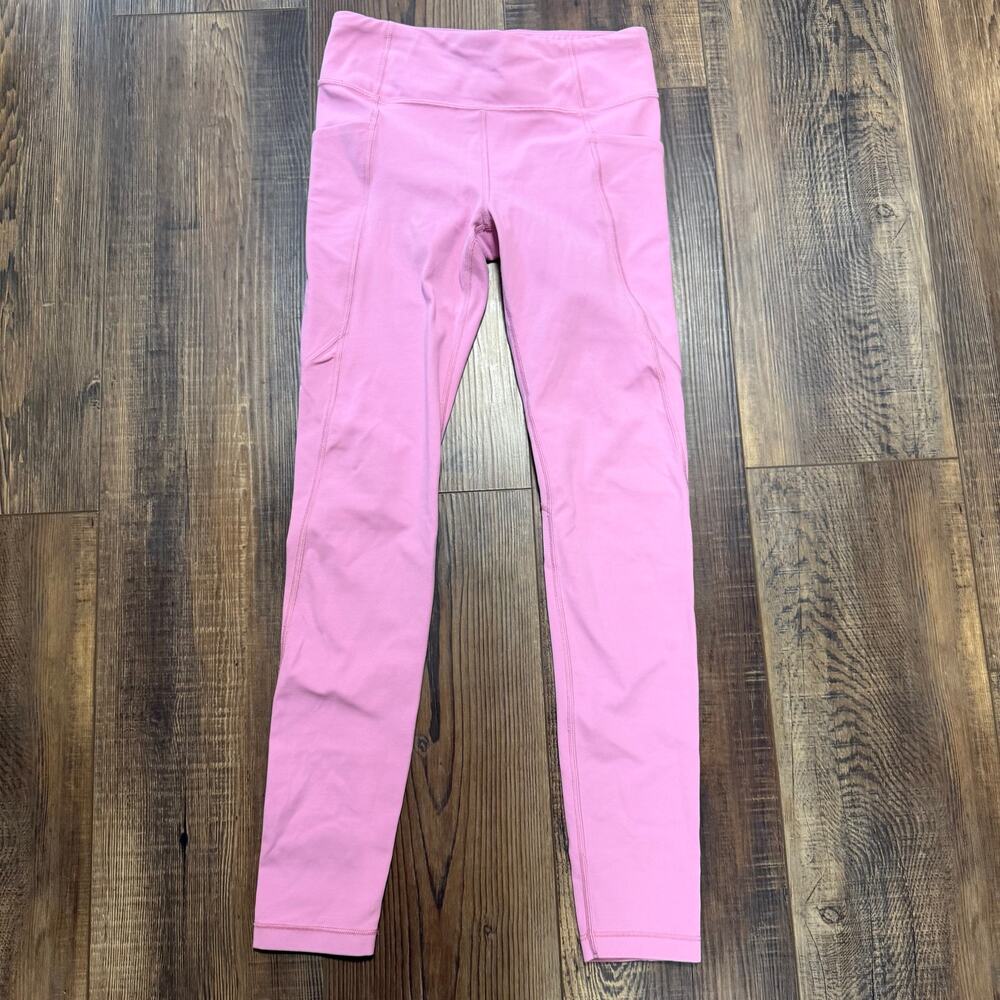 Athleta Girl Stash Your Treasures Leggings Girls L 12 Pink High Rise Pockets